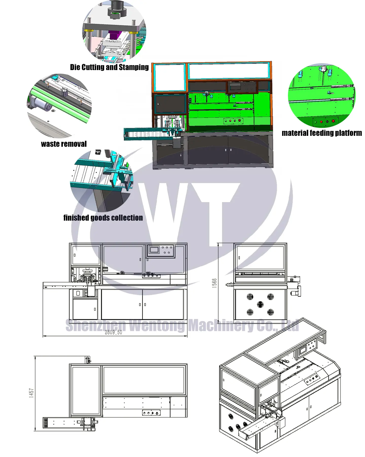 card punching machine components