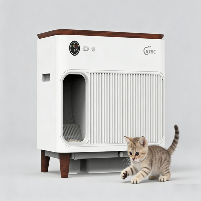 Smart Litter Box Self Cleans APP Controlled Pet Product