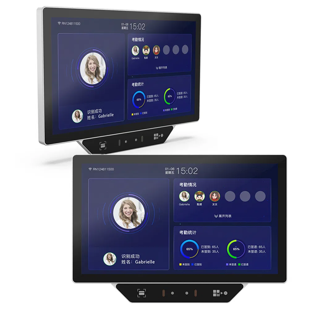 15.6 Inch Touch Screen Face ID Employee Security Face Recognition Biometric Access Control Time Attendance System for Office Building and Station