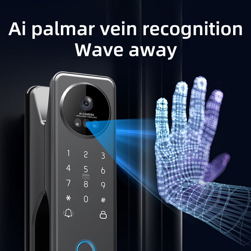 Electronic Cerradura Intelligent Digital Biometric WiFi Keyless Smart Door Lock with Camera and Fingerprint Electronic Lock