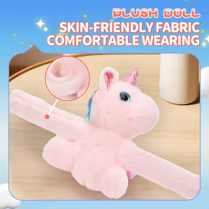 Cartoon Animal Clapping Bracelet Plush Toy