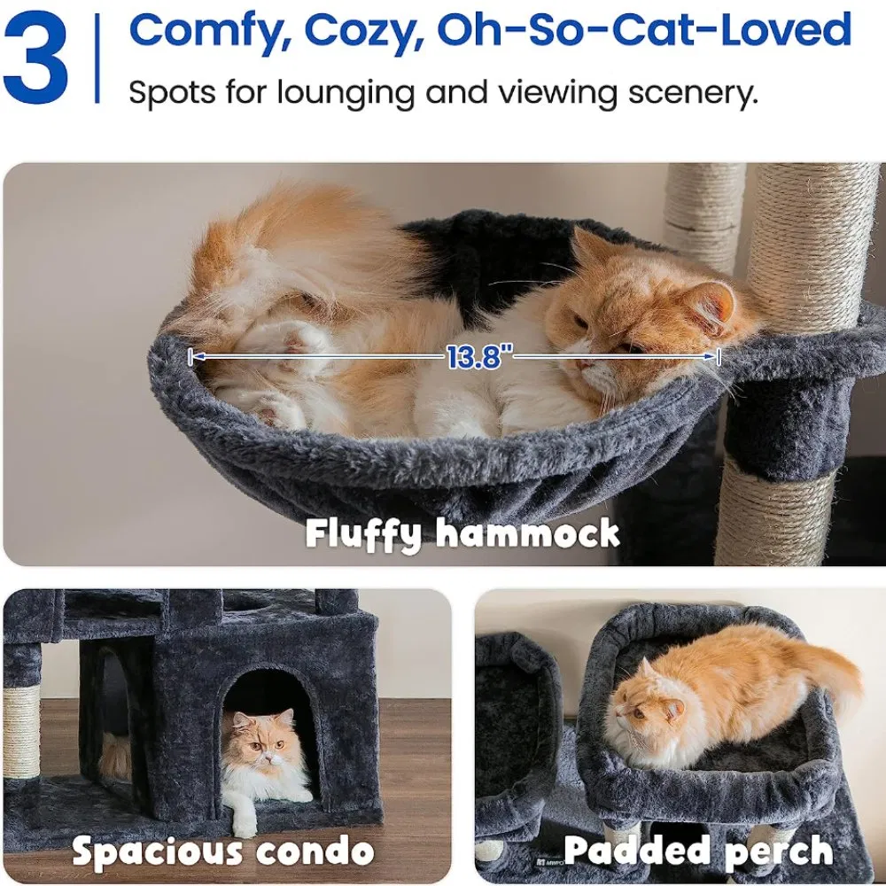 Multi-Level Cat Furniture Activity Center with Cat Stand or Indoor Cats