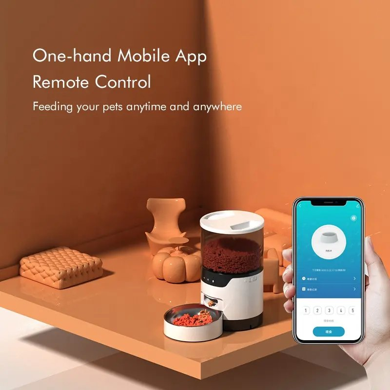 Smart Life APP WiFi Automatic Pet Feeder 10s Voice Recording Timing Feeding Cat Feeder