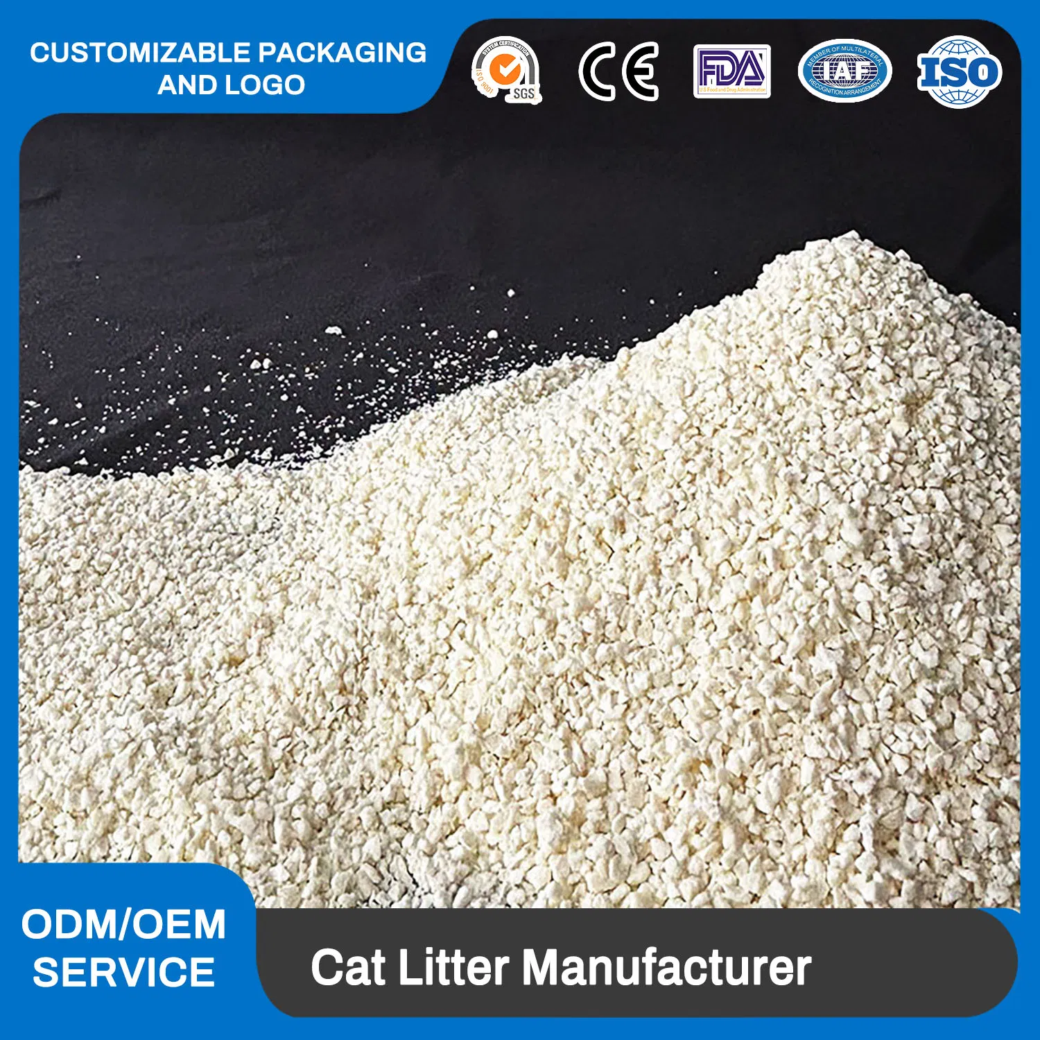 Cassava Based Cat Litter Clumping Flushable Antibacterial Deodorizing Eco-Friendly Compostable Hypoallergenic Cat Sand