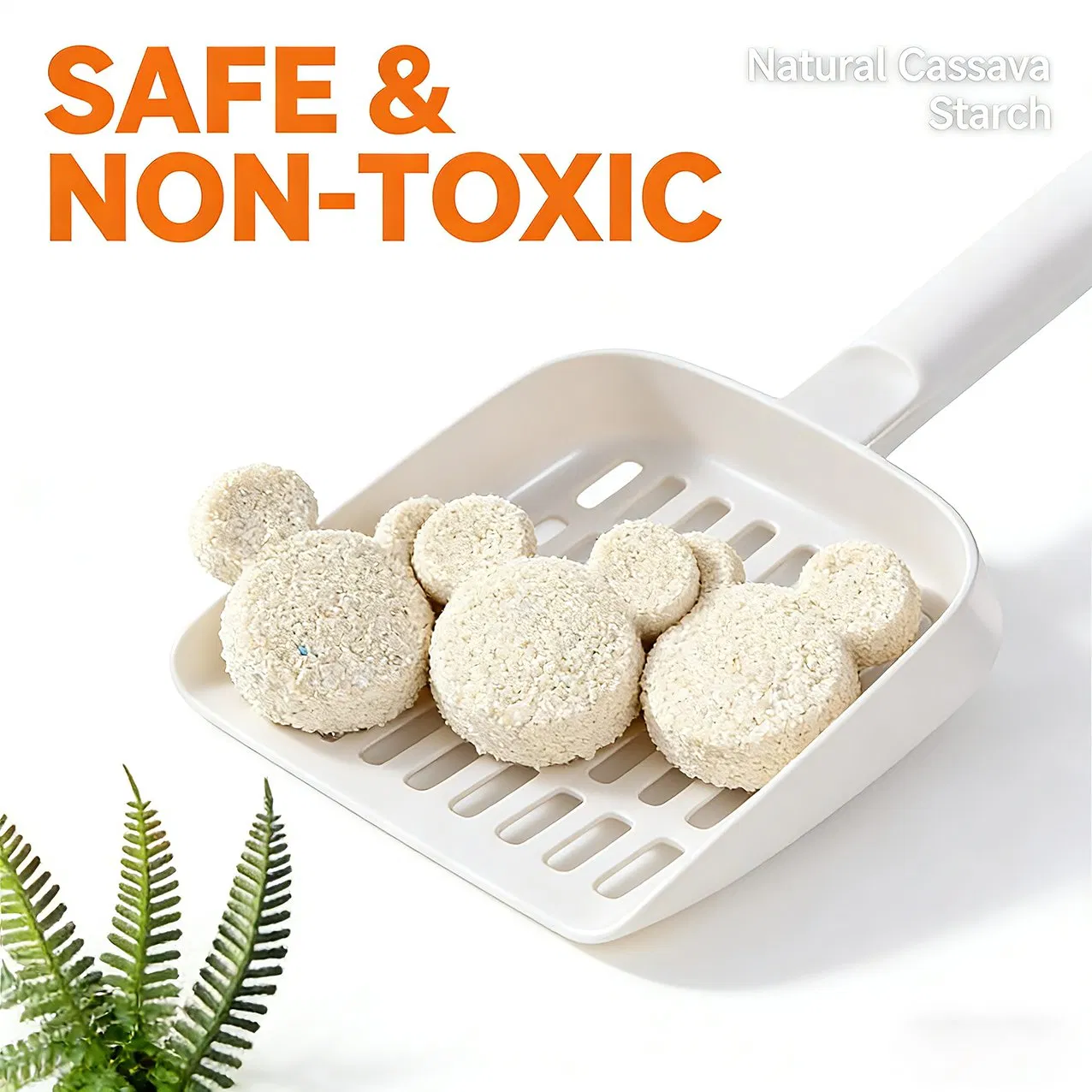 Wholesale Sustainable Pet Products 0.5-2mm Eco-Friendly Ultra Absorbent Dust-Free Clumping Cassava Cat Litter