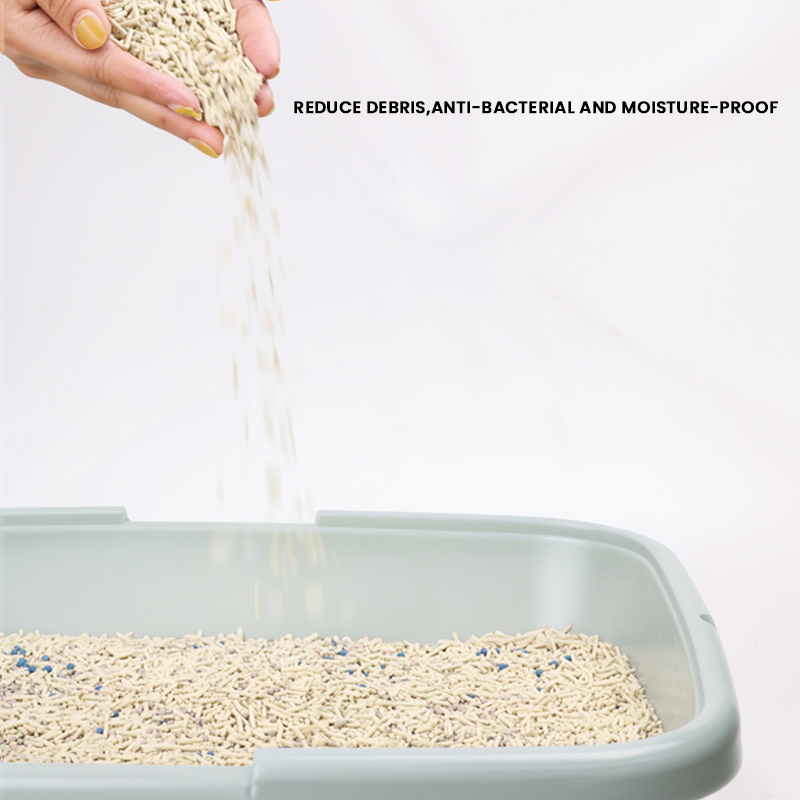 All-Natural Plant-Based Quick Absorbing Biodegradable Non-Sticky Dust-Free Safe to Flush Strong Odor Control Premium Quality Mixed Cat Litter