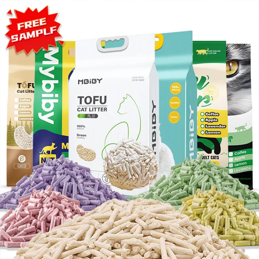 Factory Ultra Absorbent Dust Free Stirp Shape Cat Litter Quickly Clumping Odor Control Flushable Tofu Cat Litter