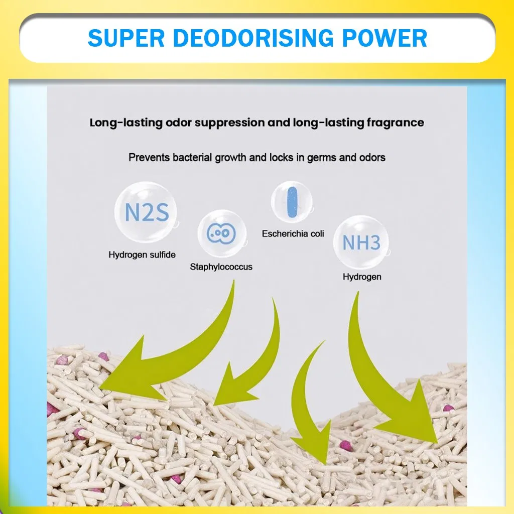 Tofu Cat Litter Bulk Wholesale Cat Litter Bentonite Clay Mixed Litter Cat Litter Deodorising Low Dust Retaining Fragrance Cat Litter for Catteries
