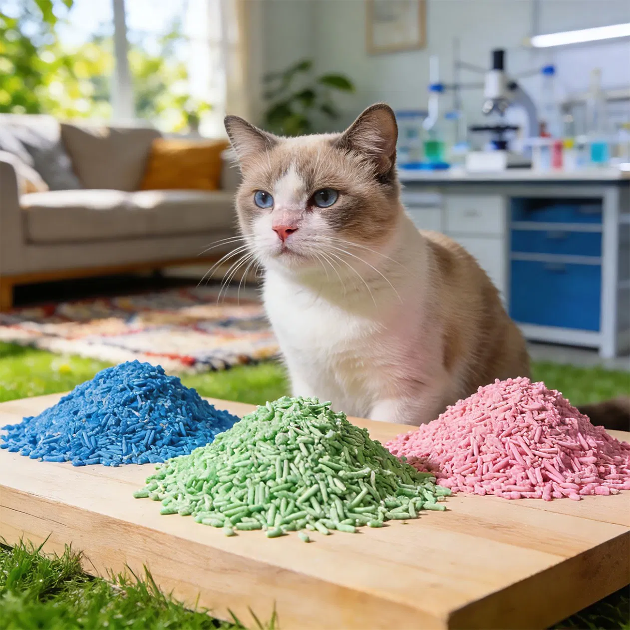 Wholesale Kitty Sand Pets Products 1.5/2.0/3.0mm Natural Plant-Based Biodegradable Tofu Cat Litter with Strong Clumping