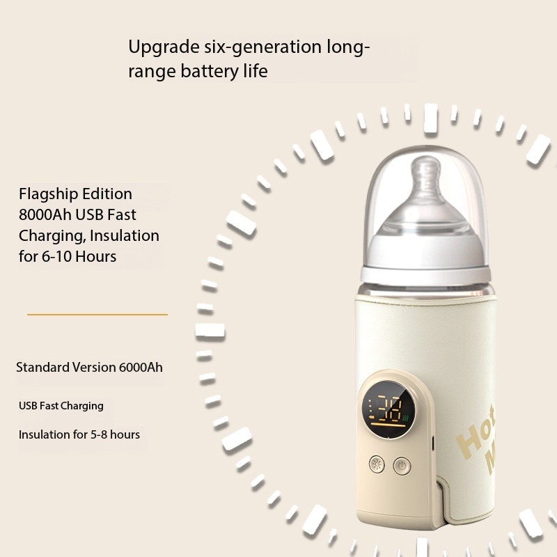 Electric Smart Milk Bottle Heater for Night Feeding with BPA-Free Material