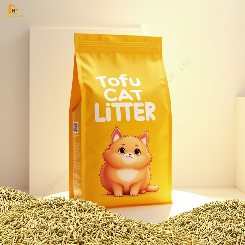 Lightweight Natural Tofu Block Cat Litter Deodorising Rate 99.9% No Dust Flushable Low Tracking 2.5kg/6L Bulk Cat Litter