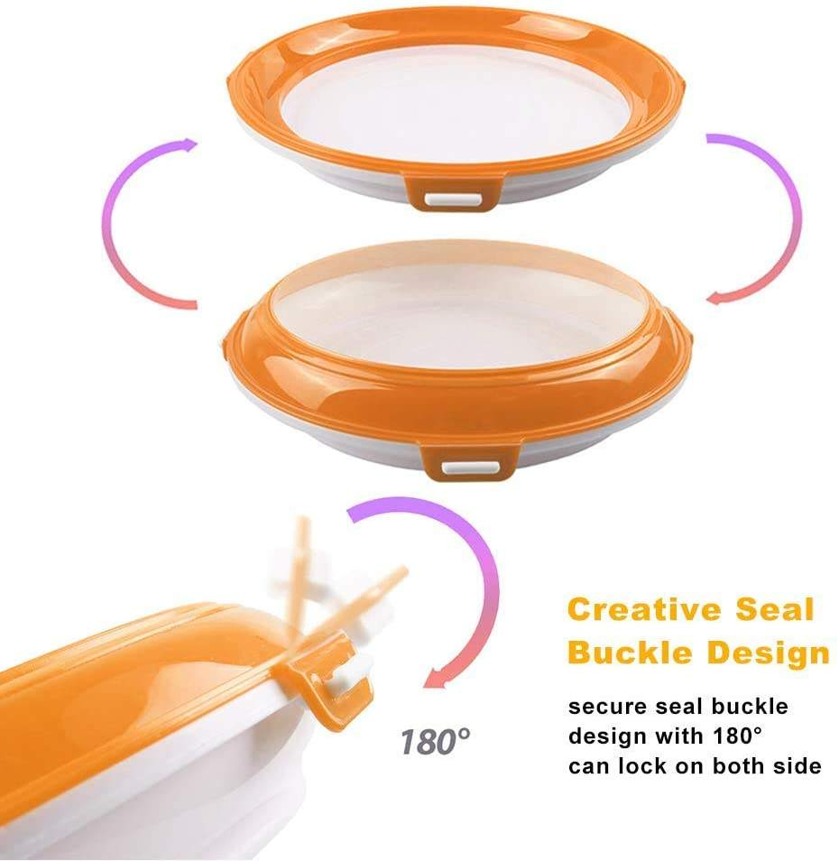 Upgrade Vacuum Seal Round Food Preservation Tray Storage Containers
