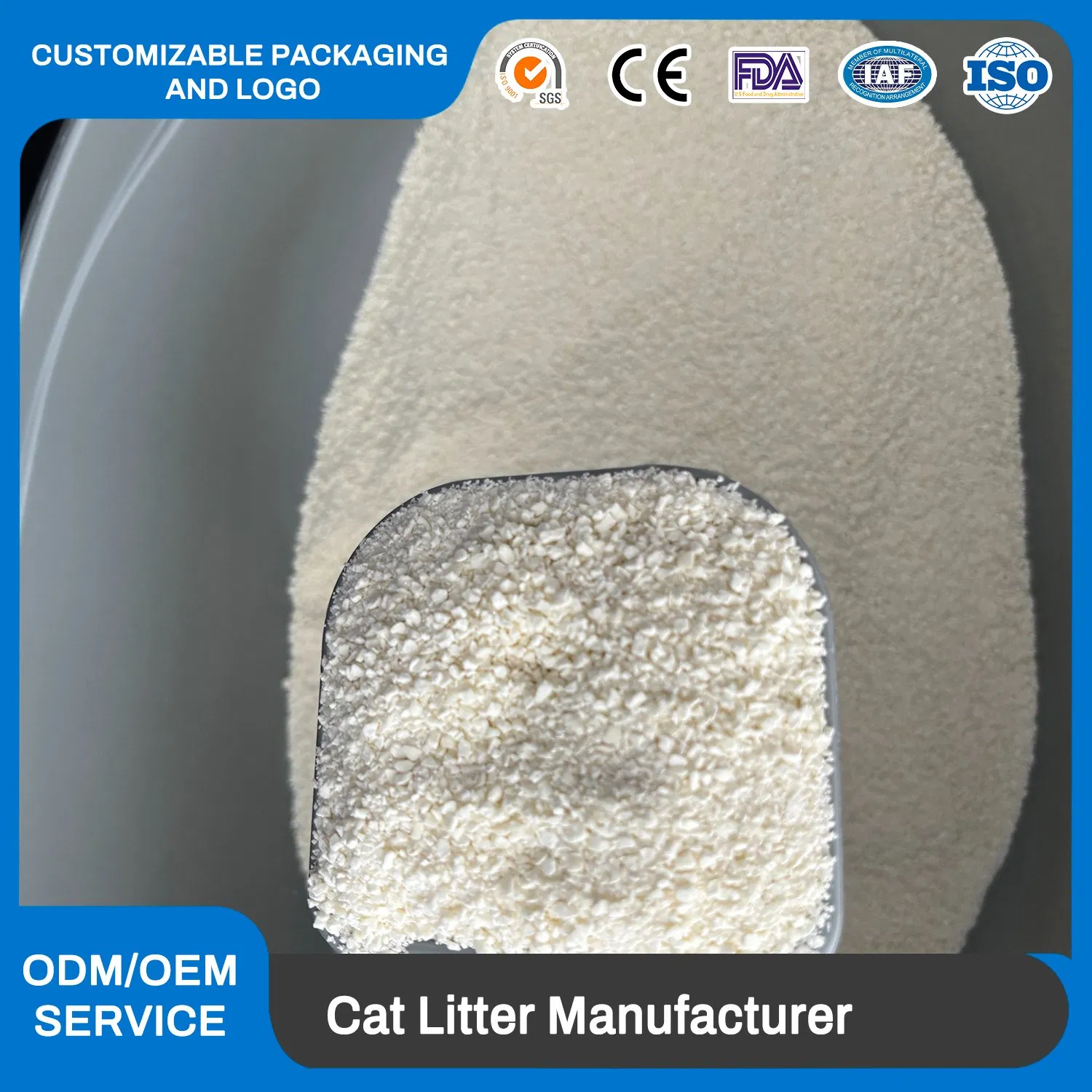 Environmentally Friendly Cassava Cat Litter Compostable Packaging 2.5kg Available Fast Clumping Dust Free