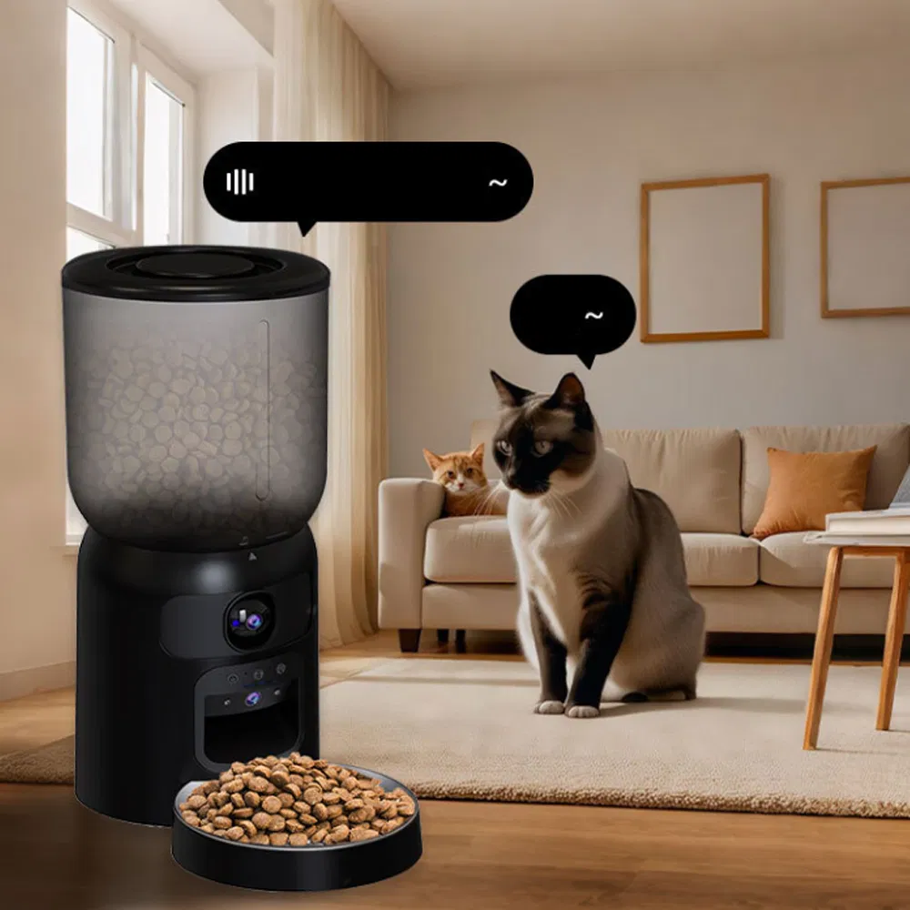 Dual-Lens Smart Pet Feeder with Laser Teasing and Motion Detection