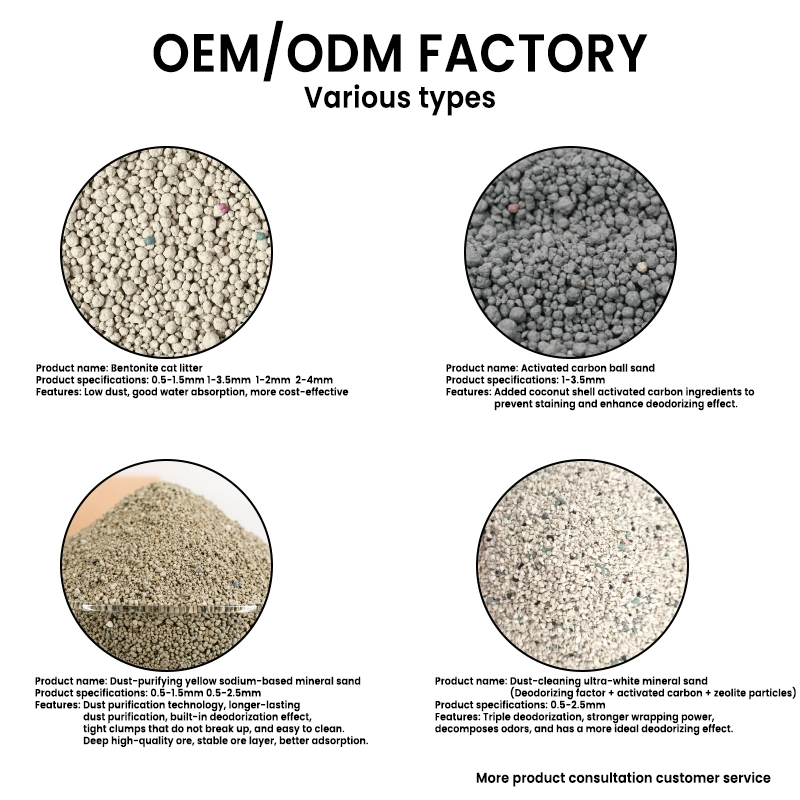 Pet Products Pet Supplies OEM/ODM Cat Litter Kitten Litter Bentonite Clay Cat Litter Easy Clumping Meltable Deodorizing Antibacterial Cheap Cat Litter