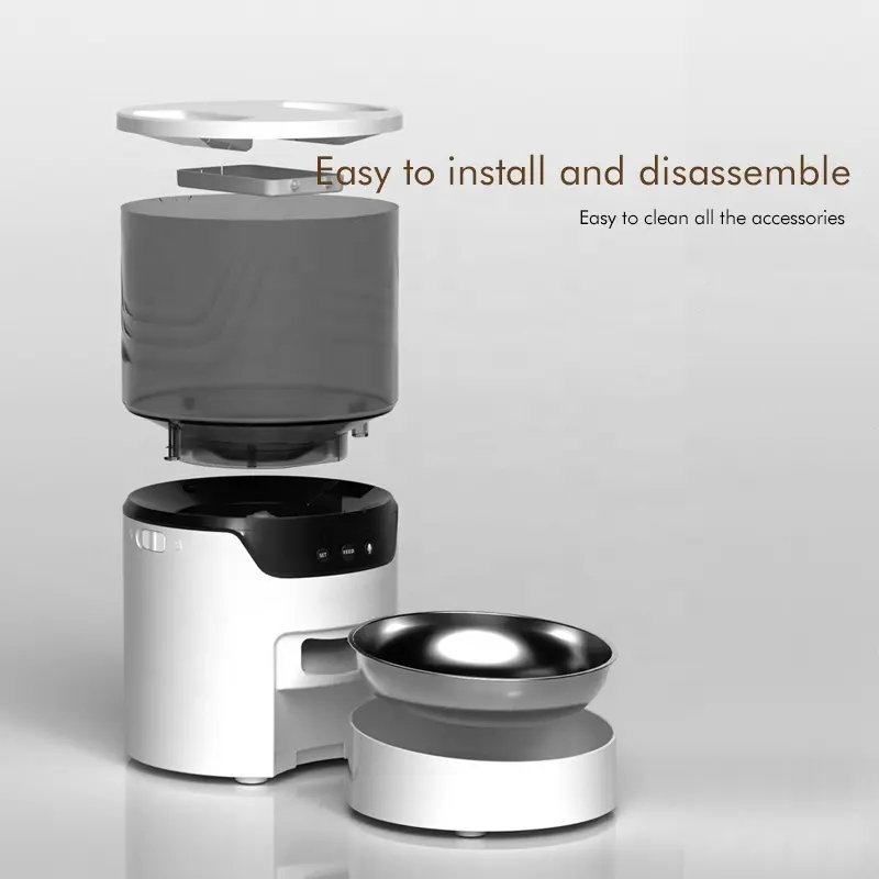 Smart Life APP WiFi Automatic Pet Feeder 10s Voice Recording Timing Feeding Cat Feeder