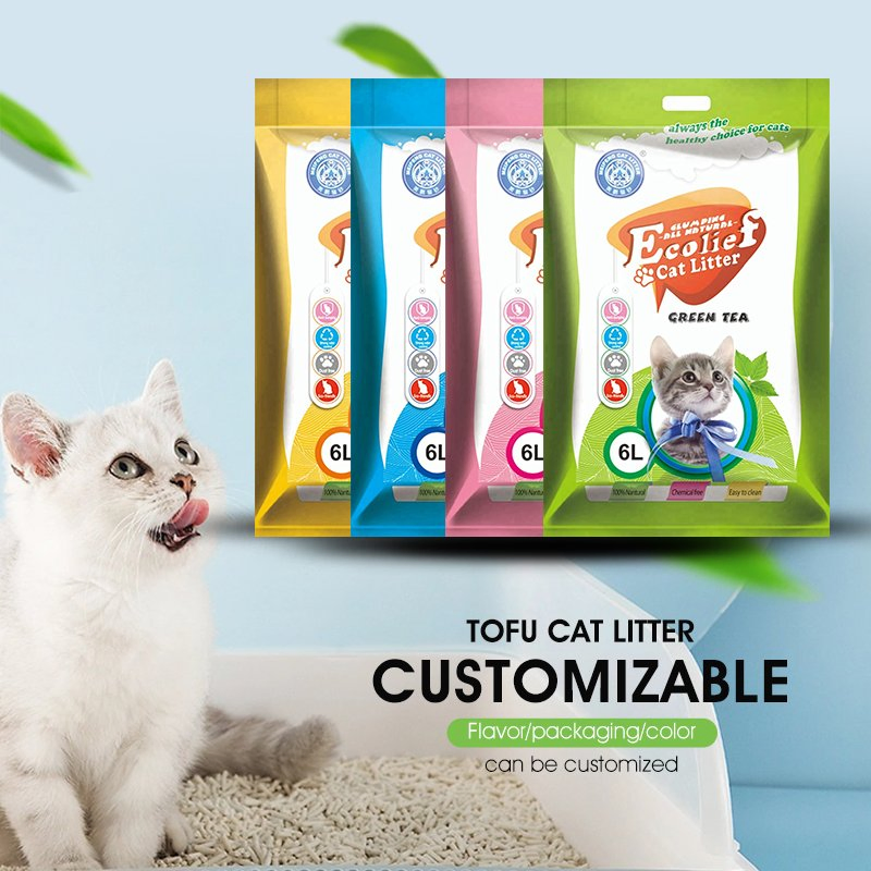 Low Dust and Hypoallergenic Safe for Home Multiple Cat Homes Solution Tofu Cat Litter