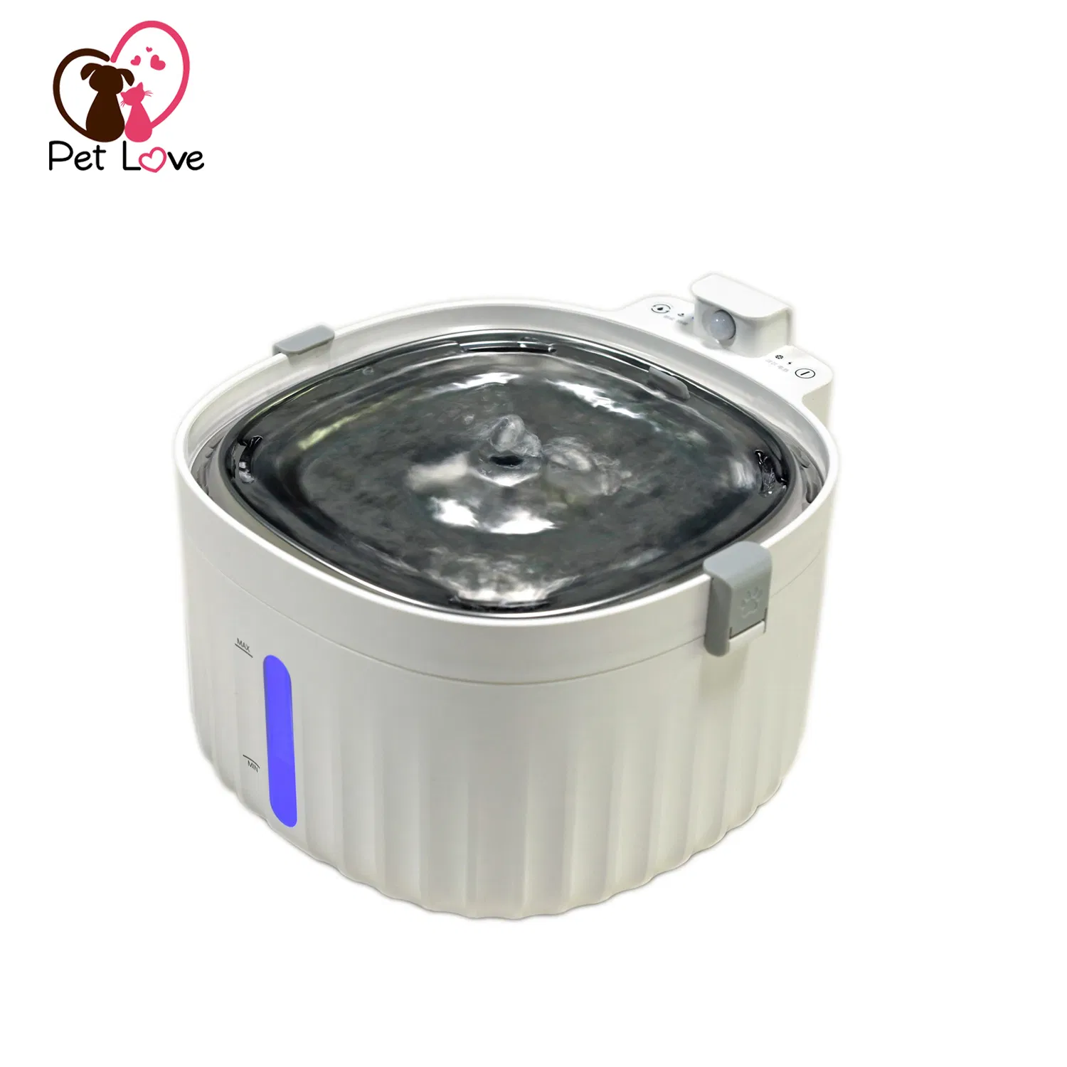Fx902s Automatic Cat Dog Water Bowl 1.9L Smart Sensor Continuous Flow Stainless Steel