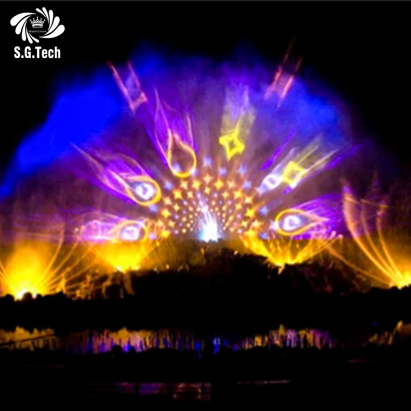 High Tech Movie Narrative Digital Water Feature Fountain