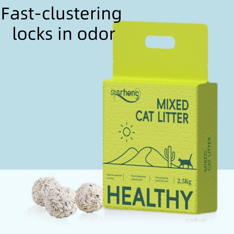 New Pet Products Mixed Tofu Bentonite Dust-Free Odor Control Multi-Scented Cat Litter