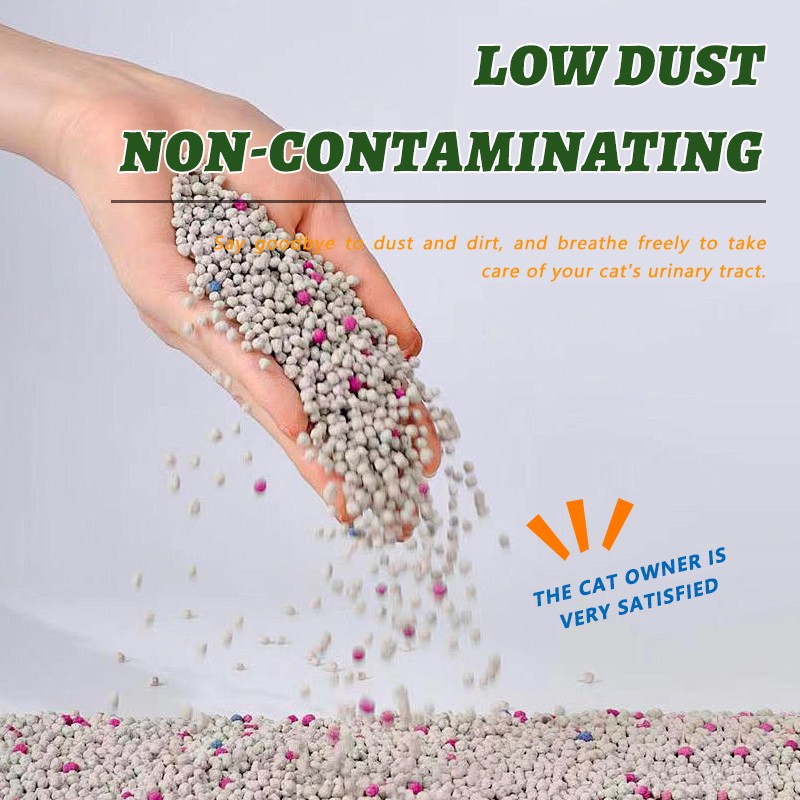Arena Para Gatos OEM/ODM Wholesale Pet Supplies with Added Odor-Removing Natural Bentonite Cat Litter Dust-Free and Low-Traceability