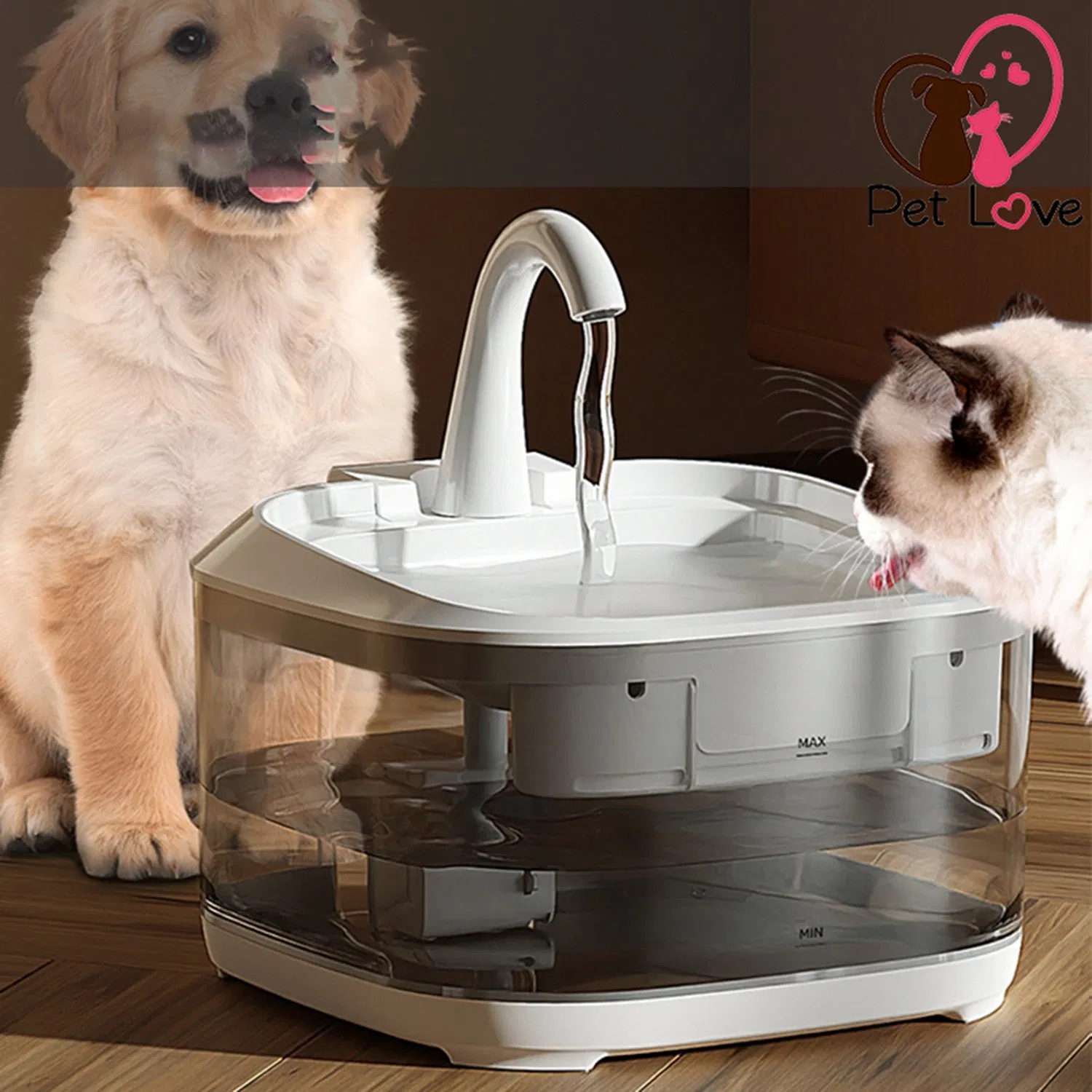 Smart Sensor Pet Water Fountain 4.5L with Quiet Flow