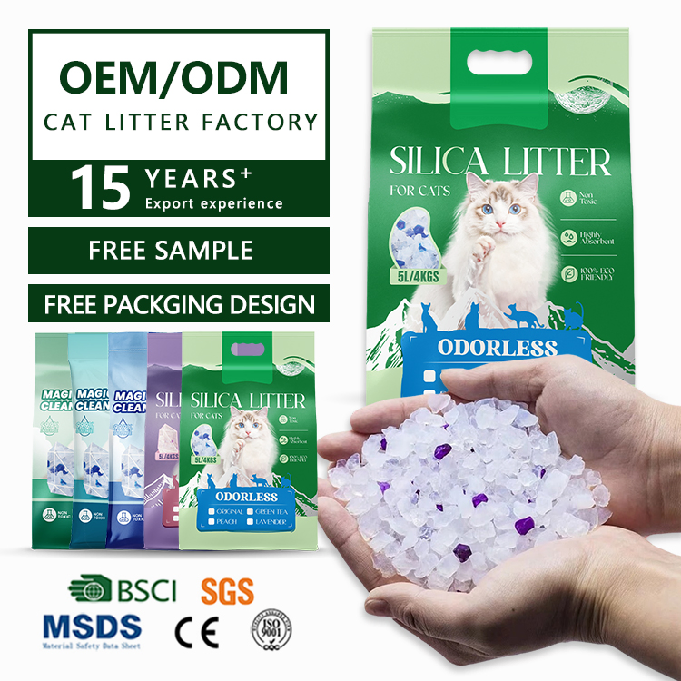 100% Absorbent Odor-Control with Free Samples Available Crystal Cat Litter