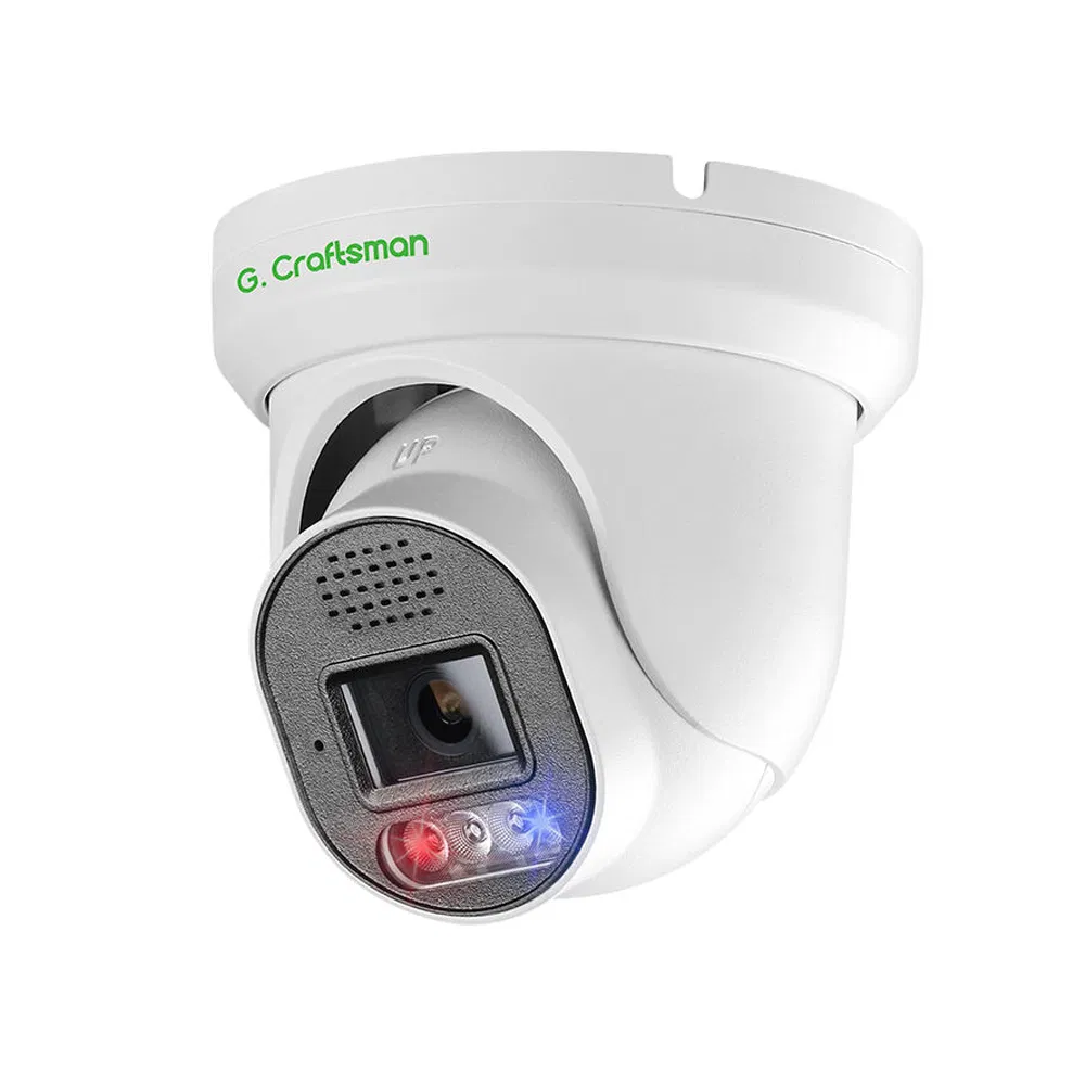 New Ga-Dfd-M5s Gcraftsman 5MP Sony Sensor Metal Security Camera Dual Light Blink Alarm Ring Night Vision Poe SD Card Slot Two Way Audio IP Camera