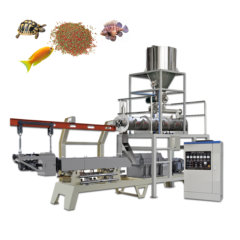 Animal Floating Fish Feed Pellet Making Machine 180-200kg/H Pet Bird Piglets Food Mill Extruder Machine