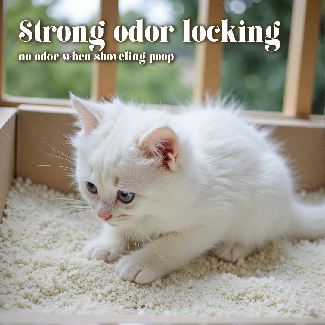 OEM/ODM Wholesale Eco-Friendly Highly Absorbent Dust-Free Natural Cassava Cat Litter That Clumps Quickly and Tightly in 2 Seconds Biodegradable Cat Sand