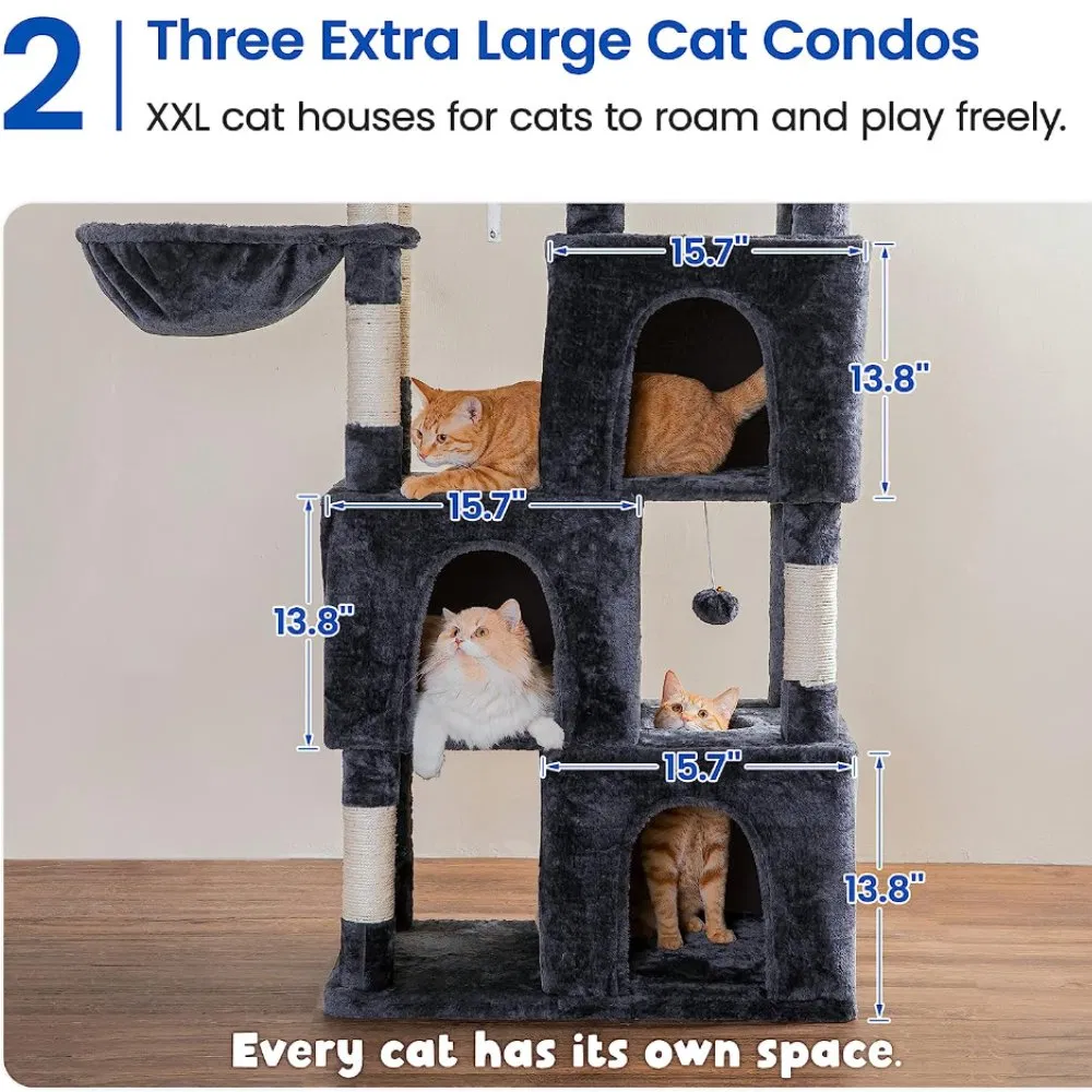 Multi-Level Cat Furniture Activity Center with Cat Stand or Indoor Cats
