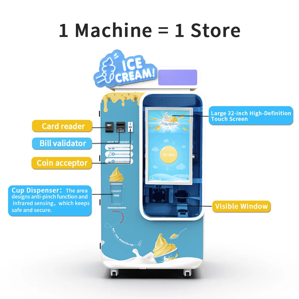 Energy-Efficient Automatic Soft Serve Machine with Intelligent Standby for 24-Hour Convenience Stores