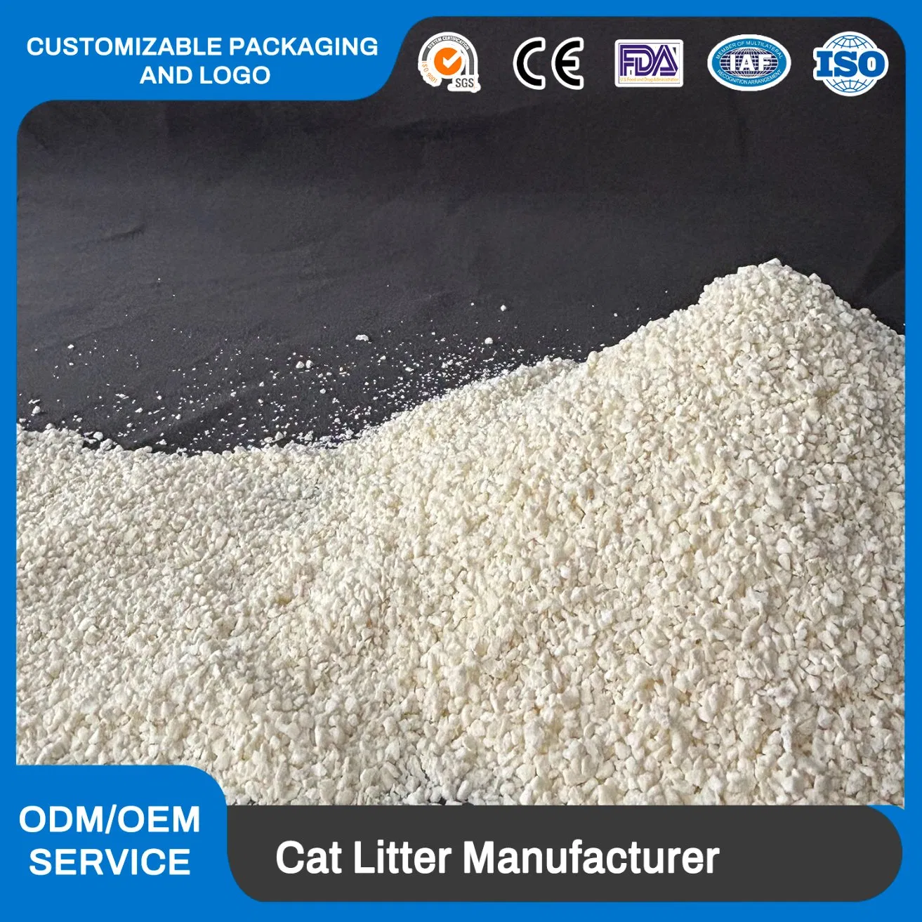 Eco-Friendly Cassava Cat Litter with High Water Absorption No Residue Non-Sticky Paw-Friendly Lightweight Cat Litter Sand