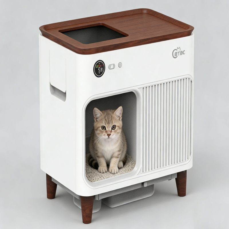 Smart Litter Box Self Cleans APP Controlled Pet Product