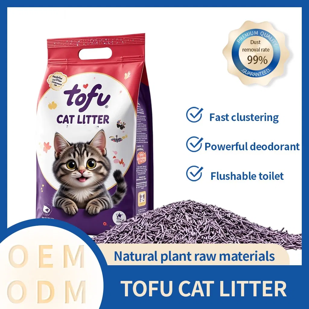 Unscented Hypoallergenic Tofu Cat Litter Chemical-Free Non-Irritating Formula Fast-Clumping Long-Lasting Odor Control High Absorbency Pet Products Kitty Litter