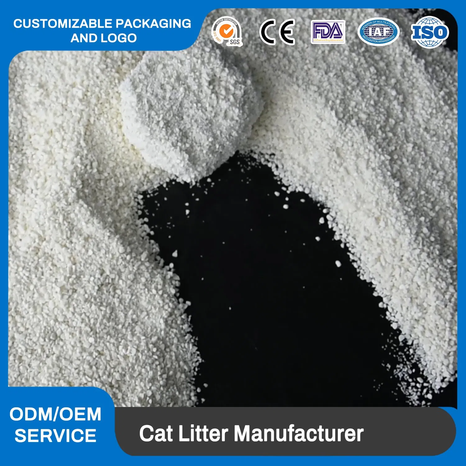 Environmentally Friendly Cassava Cat Litter Compostable Packaging 2.5kg Available Fast Clumping Dust Free