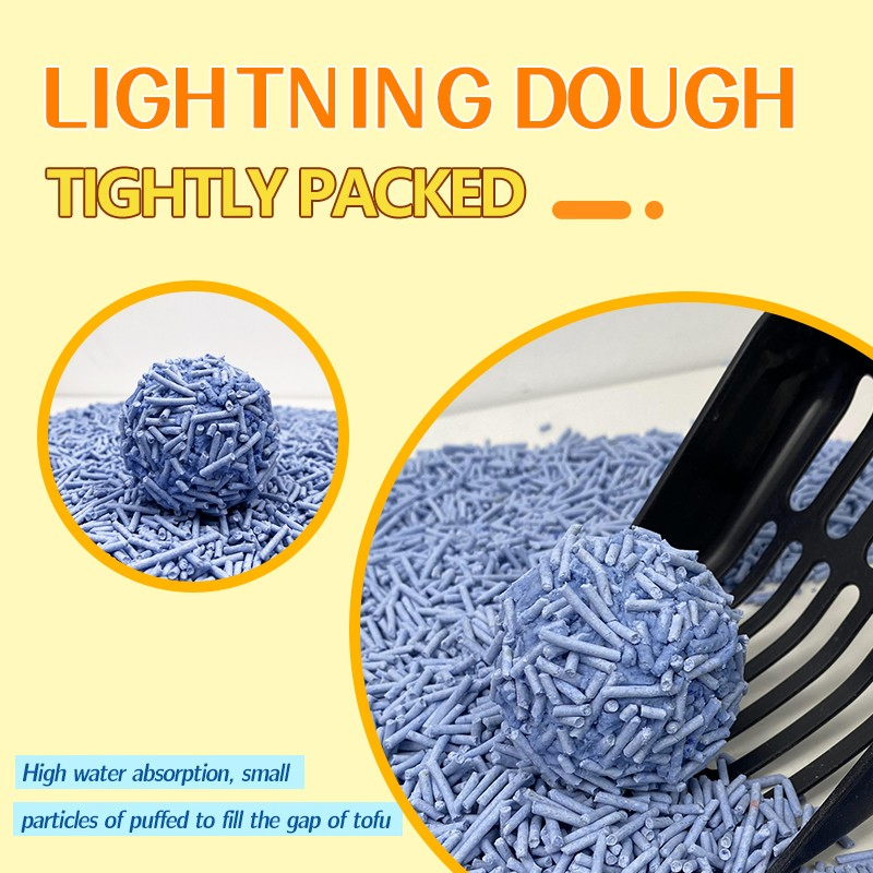 Pet Products Nala Fast Clumping Affordable Arena Para Gatos Dust Free Pet Grooming Automatic Cat Litter Box Eco Friendly Blueberry Scent Tofu Cat Litter