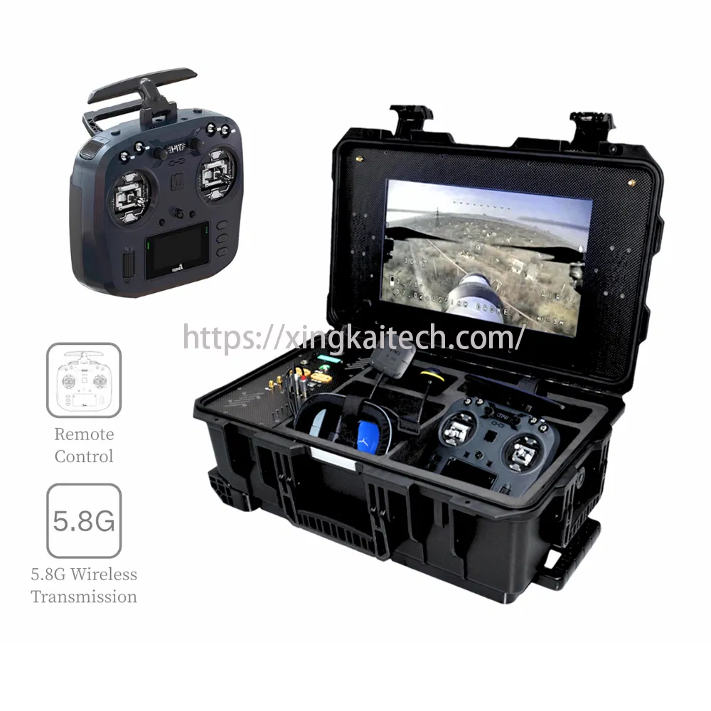 Fpv Drone Mission Case Video Screen Mounted 5.8g Goggler Portable Ground Control System Remote Controller Battery Accessories