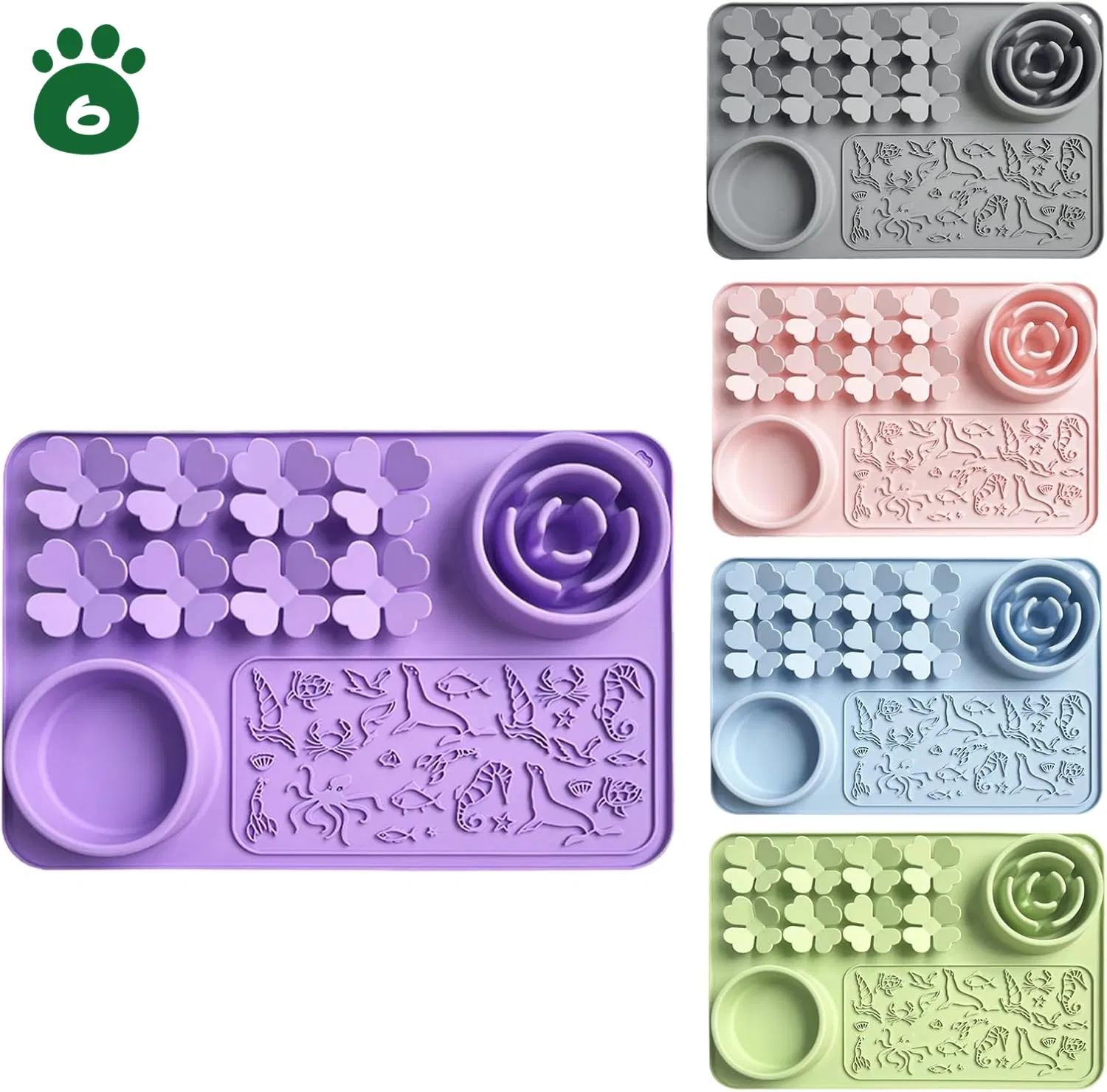 OEM ODM Silicone Slow Feeder Cat Dog Lick Mat Pet Snuffle Mat Slow Feeding Licking Sniff Pad with Suction Cups