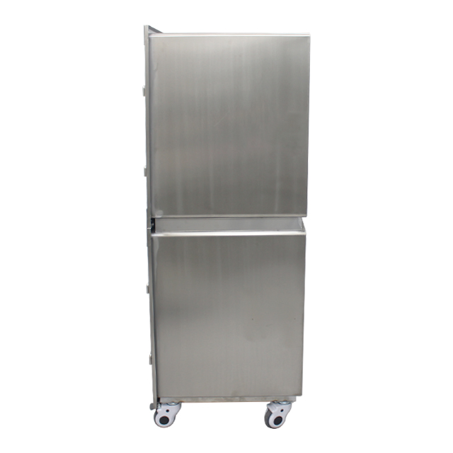 Unique 4 Spaces Stainless Steel Cat Contention Cage with Mute Sticker, Sliding Mute Door Lock and Two Floors