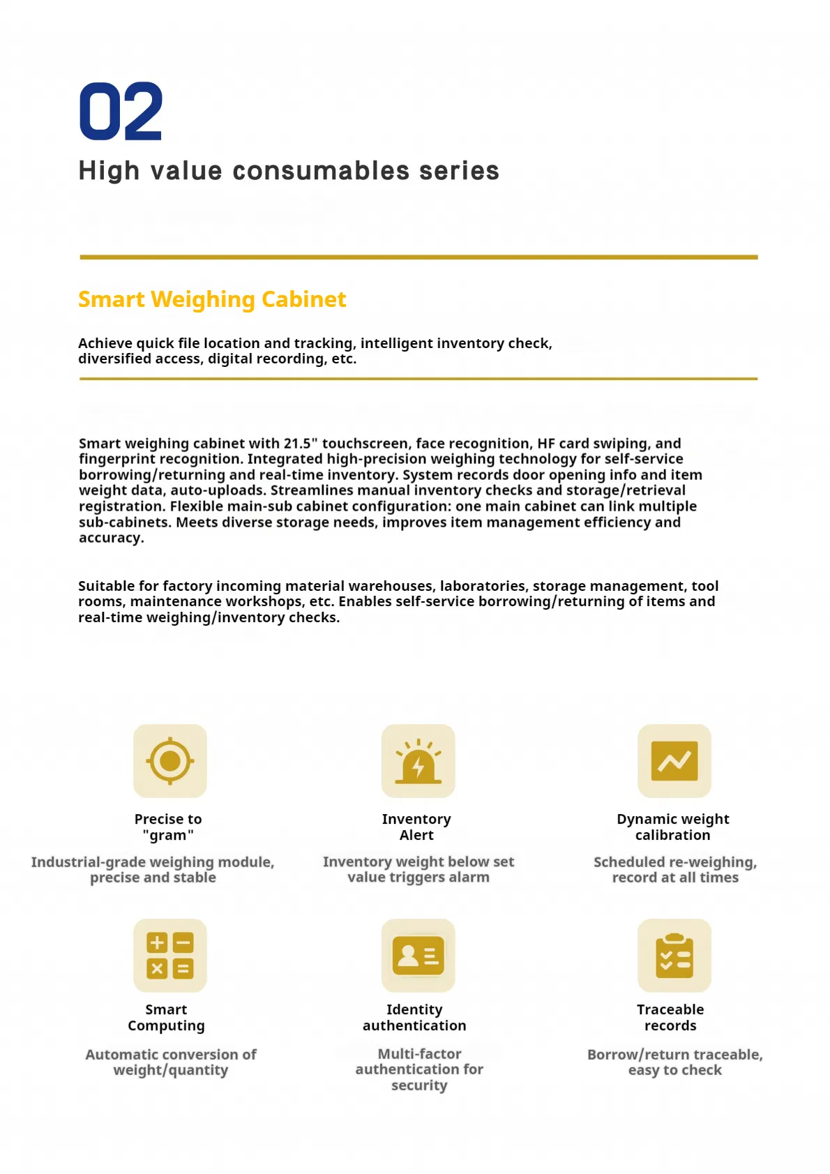 Smart Weighing Cabinet Detailed View