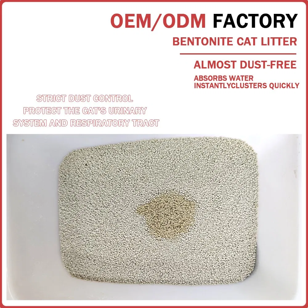 OEM Factory Supply White Bentonite Cat Litter Sands Odor Removal Low Tracking Clumping Dust-Free Pet Product Affordable Kitty Litter