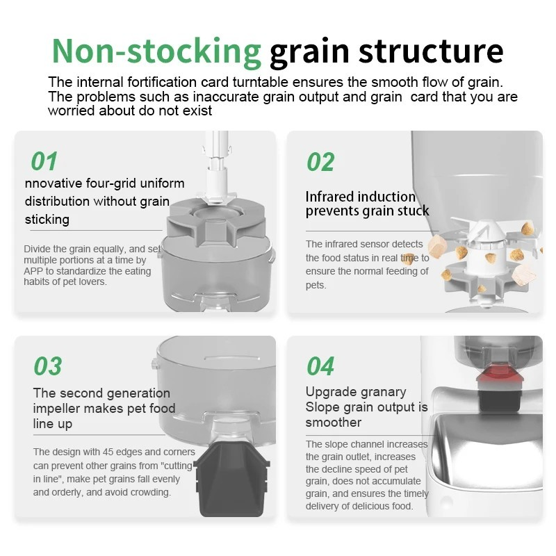 4L Large Capacity Interactive Monitor Puppy Food Feeding Bowl WiFi Automatic Cat Feeder with Camera