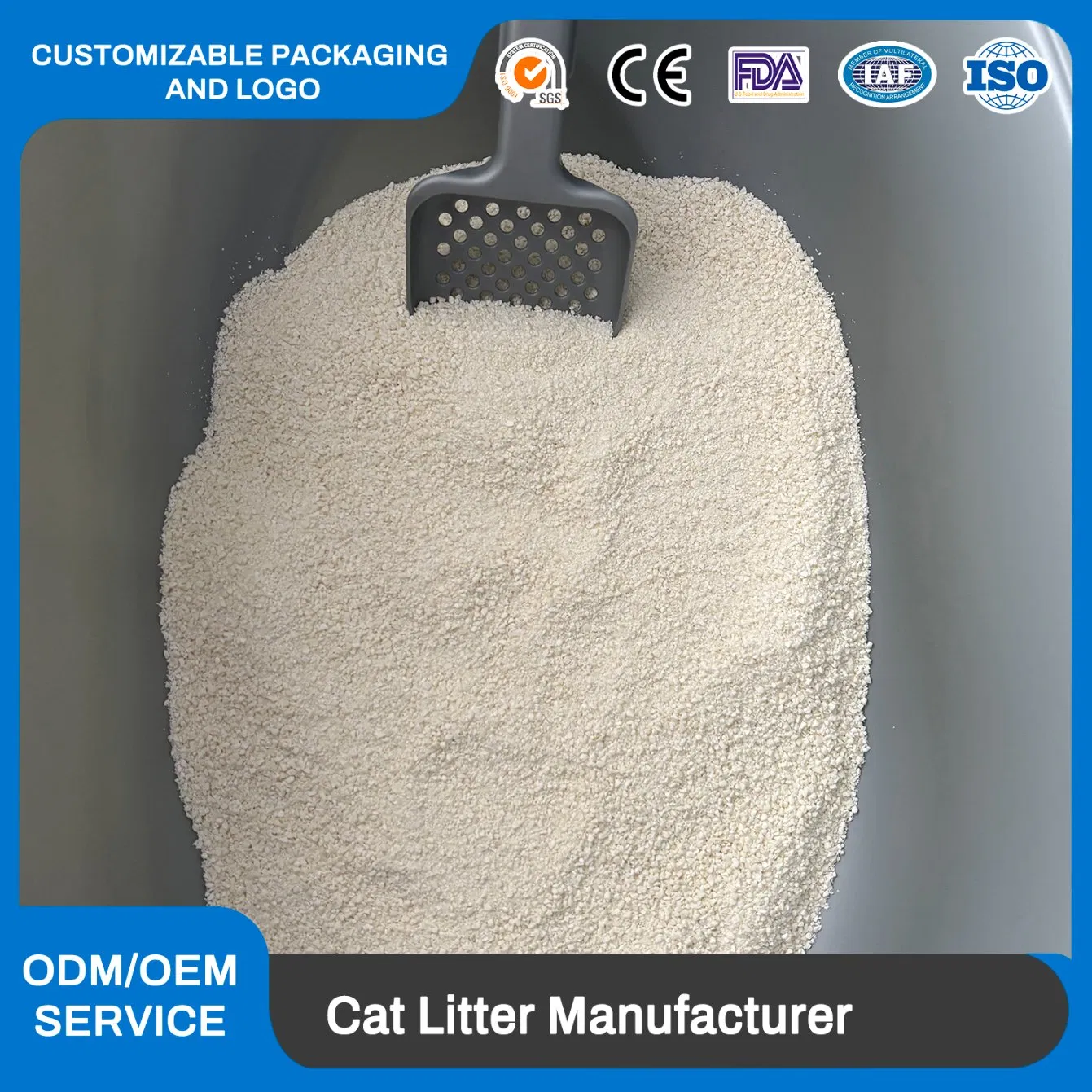 Environmentally Friendly Cassava Cat Litter Compostable Packaging 2.5kg Available Fast Clumping Dust Free