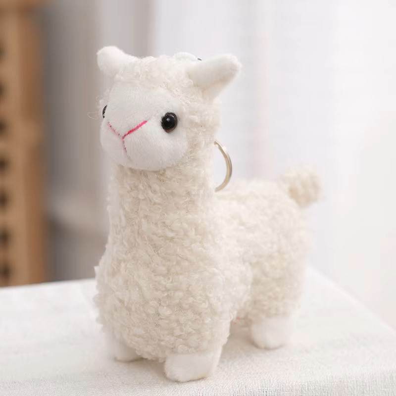 Cute Simulational Lamb Soft Sheep Animal Plush Doll Toy with Keychain