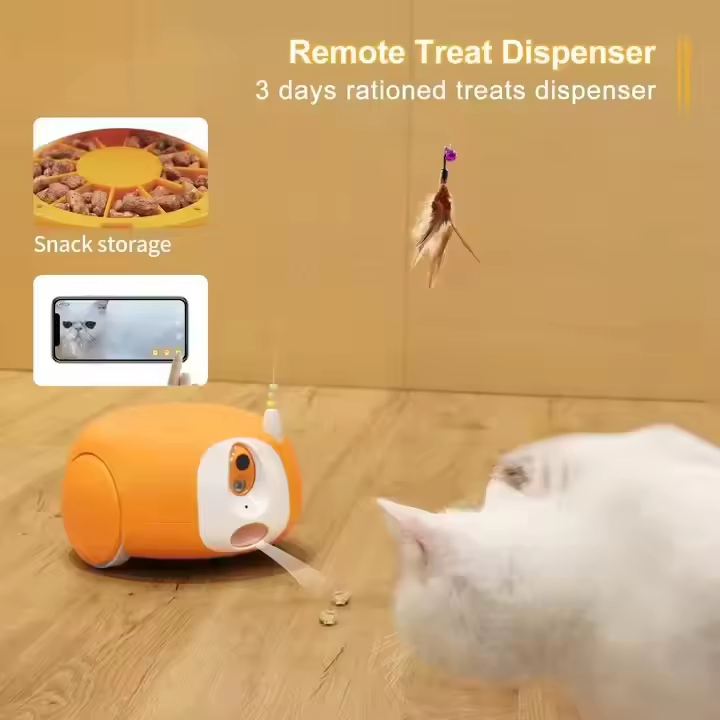 Factory Direct Sale Pet Camera Robot for Cat Interactive Automatic Teasing Toy