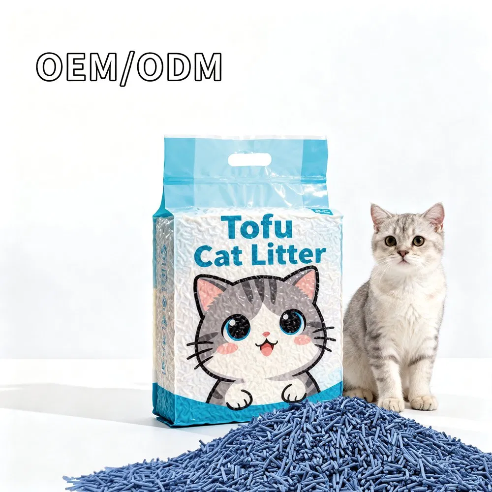 Pet Products Nala Fast Clumping Affordable Arena Para Gatos Dust Free Pet Grooming Automatic Cat Litter Box Eco Friendly Blueberry Scent Tofu Cat Litter
