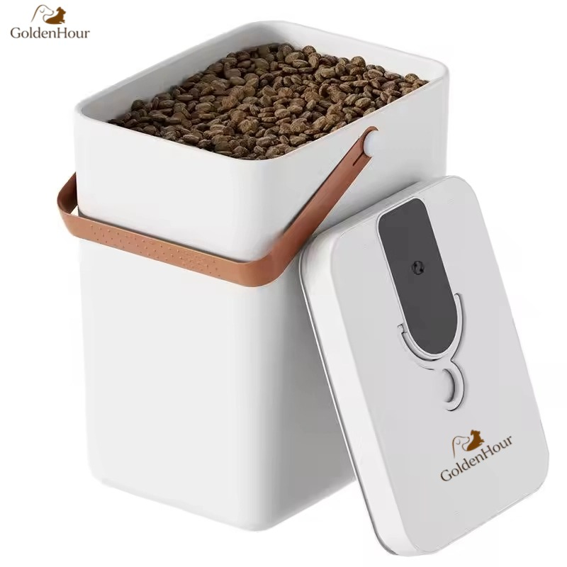 Hot Selling Pet Product Electric 13L Pet Smart Food Storage Bucket Airtight Seal Keep Freshness