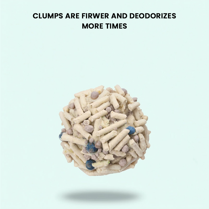 All-Natural Plant-Based Quick Absorbing Biodegradable Non-Sticky Dust-Free Safe to Flush Strong Odor Control Premium Quality Mixed Cat Litter