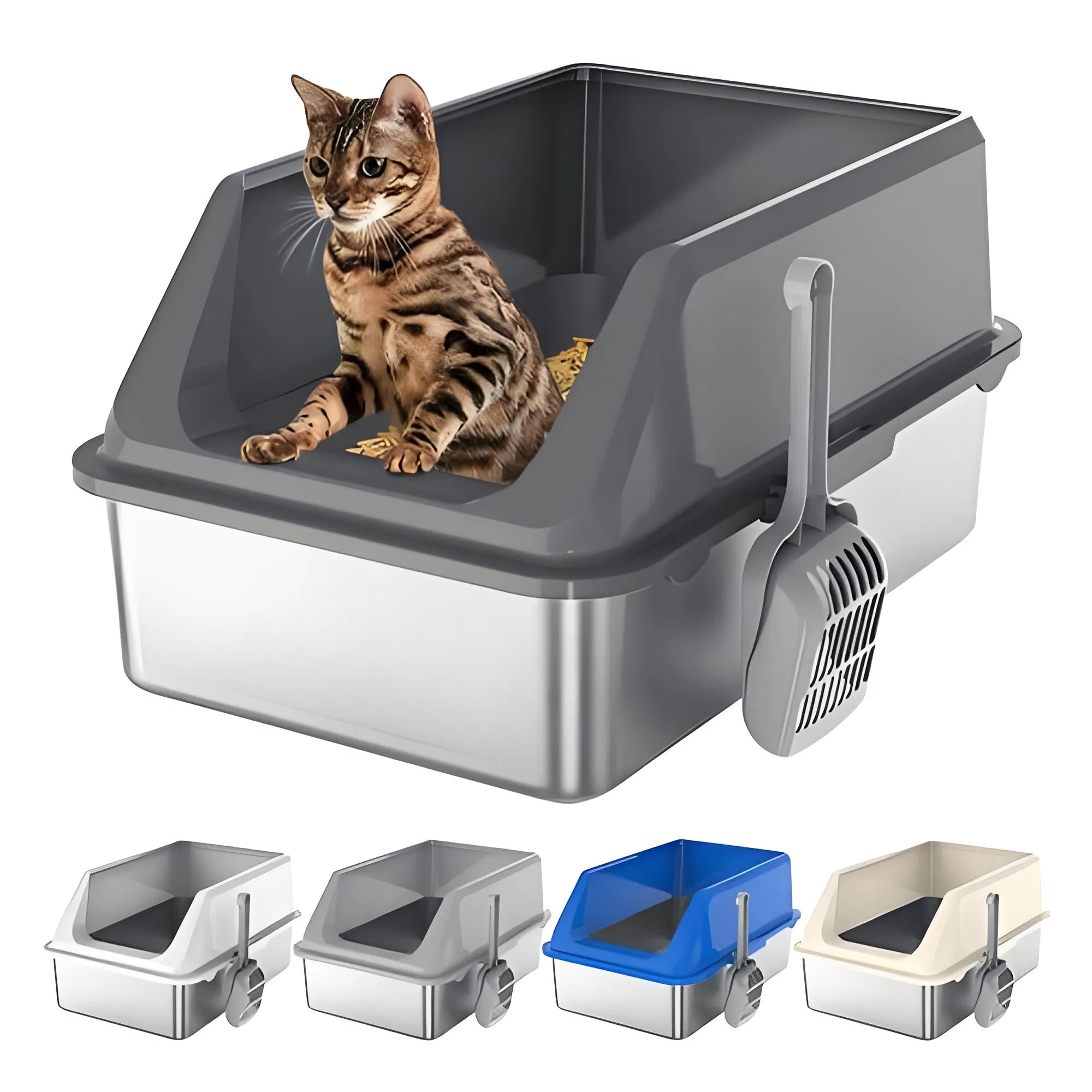 Durable Cat Litter Box with Hidden Design for Multicats